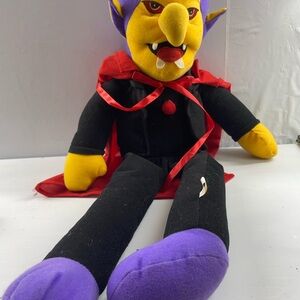 Vampire Plush Toy with Red Cape